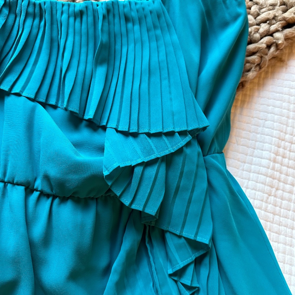 Bcbgeneration Strapless Pleated Ruffle Mini Dress… - image 2